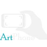 לוגו ארטפון - ArtPhone -מרובע - לבן
